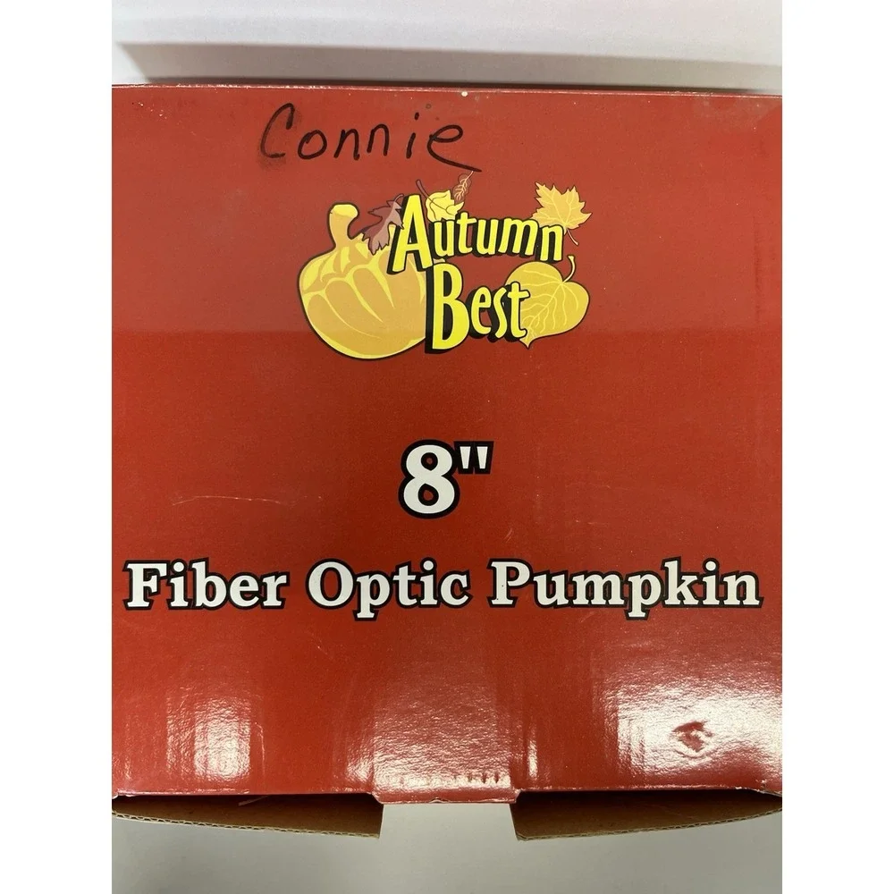 Halloween Fiber Optic Pumpkin Jack O Lantern Light 8